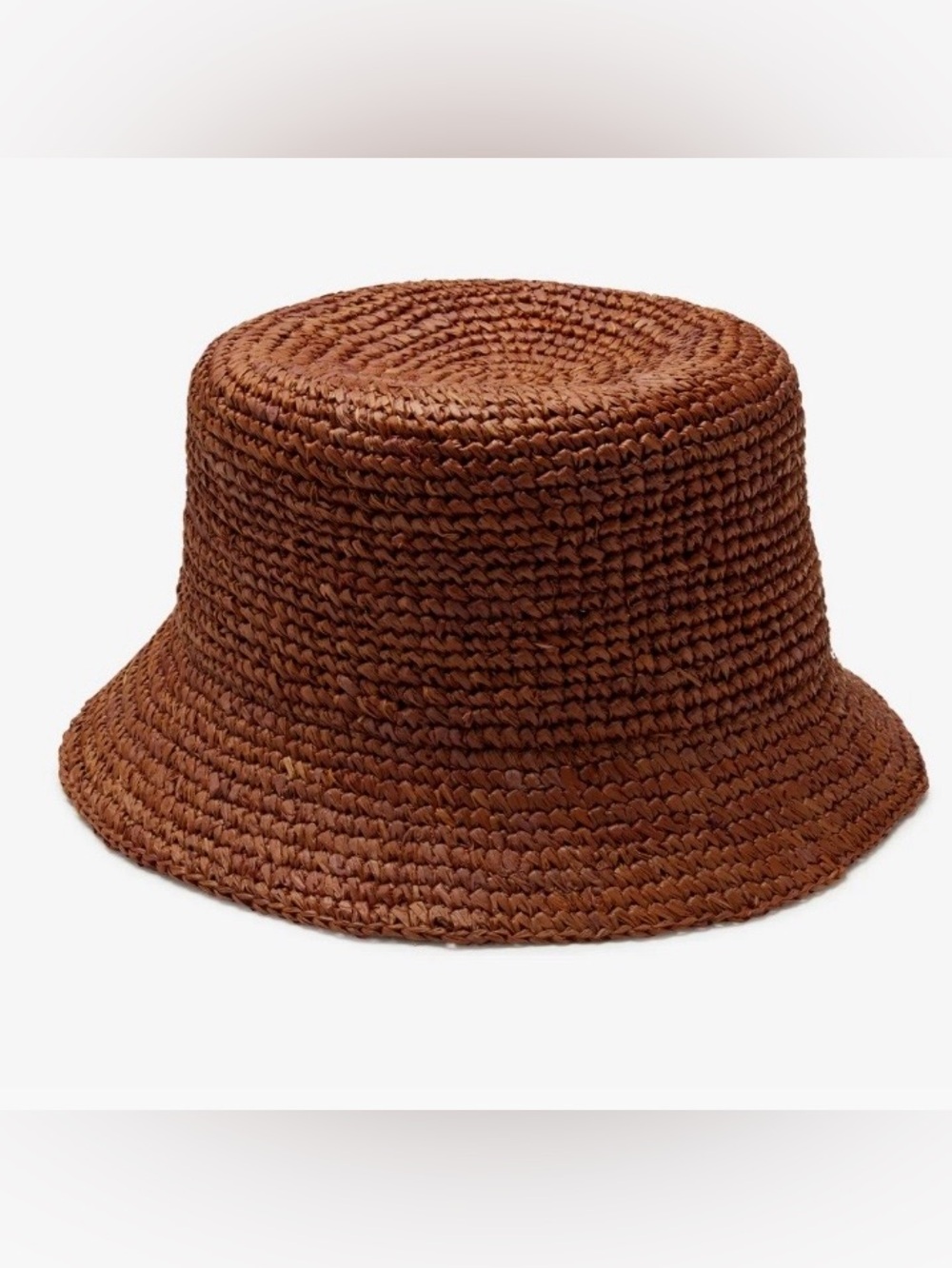 Wyeth Aden Raffia Bucket Hat in Chocolate